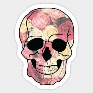 Rose Skull Sticker